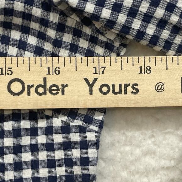 Vineyard Vines Target Shirt Dress Womens XS Blue White Gingham Button Pockets - Picture 9 of 11